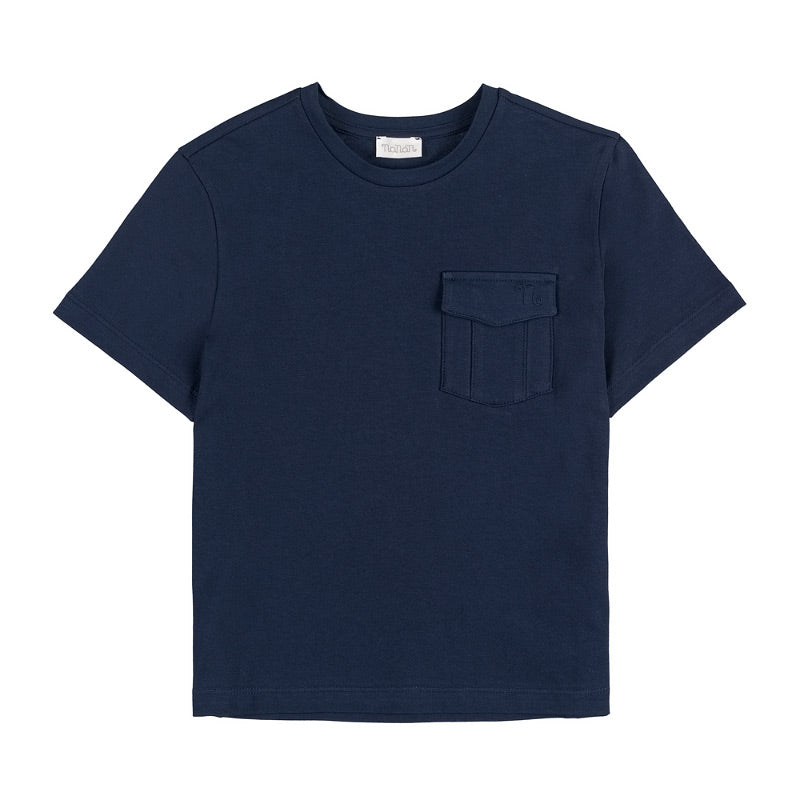 nanan-t-shirt-blu-con-taschino-laterale image 1