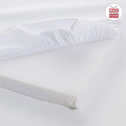 cambrass-lenzuolo-sotto-cotone-egitto-per-lettino-50x82-cm-bianco image 5