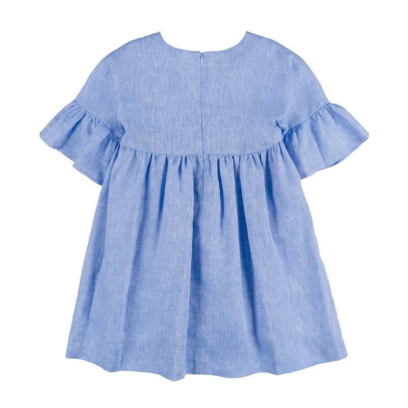 nanan-abito-azzurro-in-lino-maniche-ampie-made-in-italy image 4