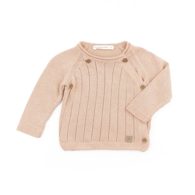 bamboom-maglia-incrociata-trattini-knitted-rosa-04 image 1