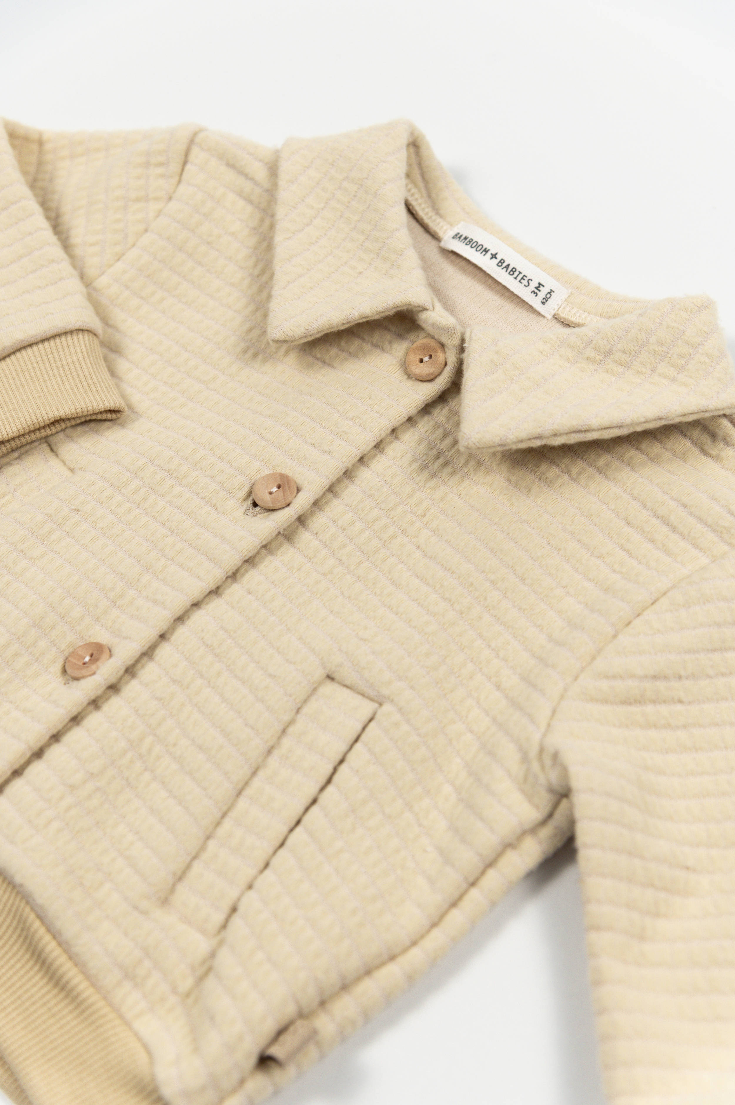bamboom-giacca-bimbo-squares-almond-cream-273 image 2