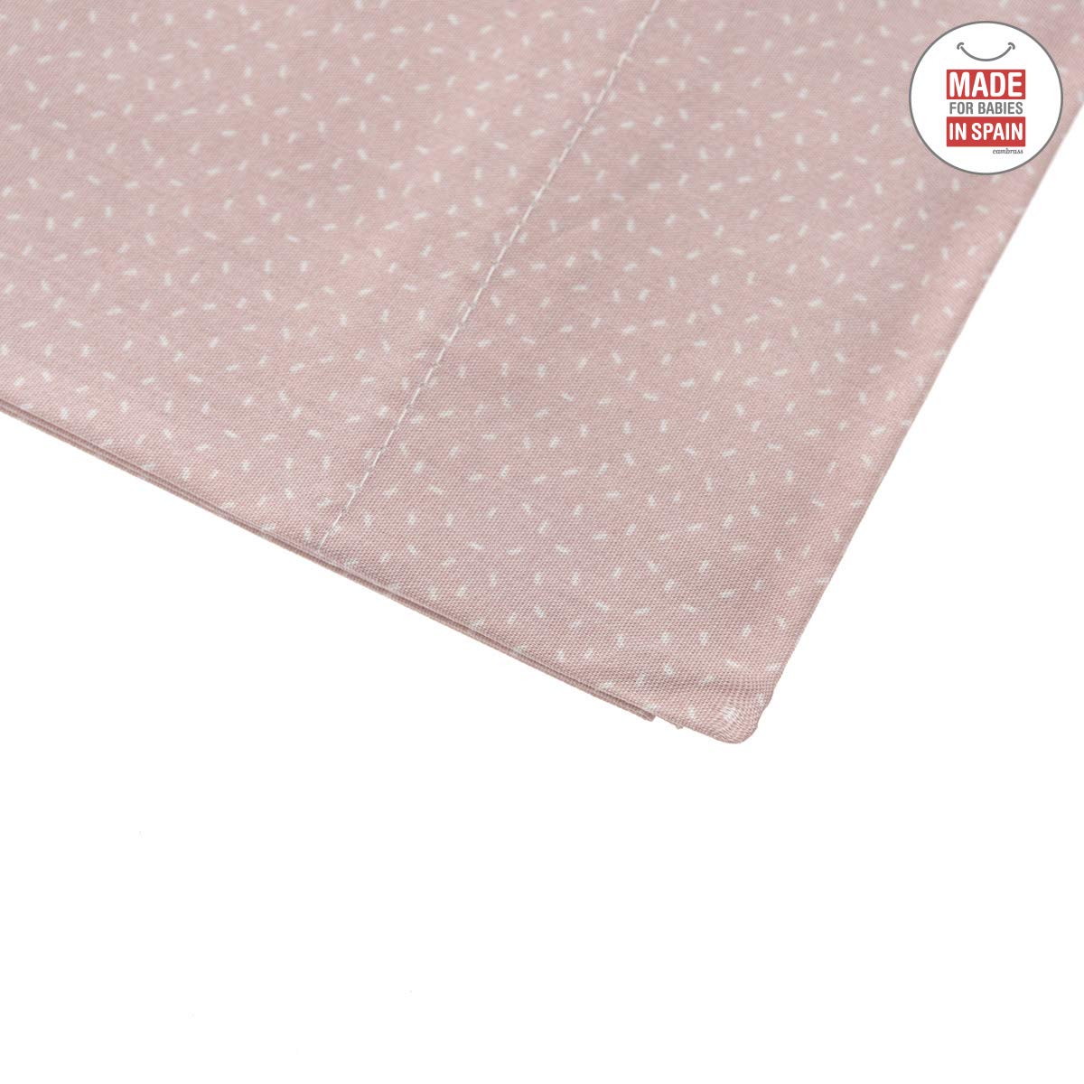 cambrass-set-3-pezzi-lenzuola-culla-80x120-cm-rosa-cielo image 2