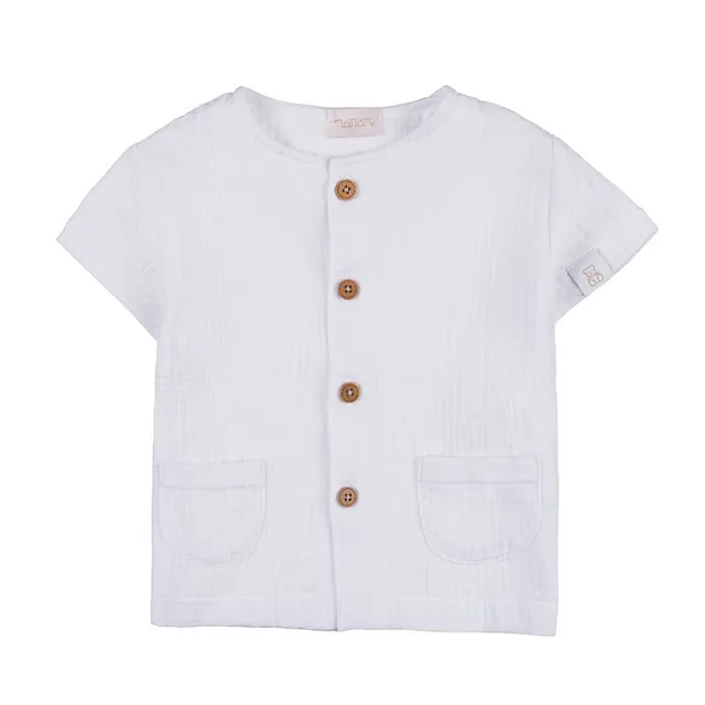 nanan-t-shirt-con-tasche-e-bottoni-frontali image 1