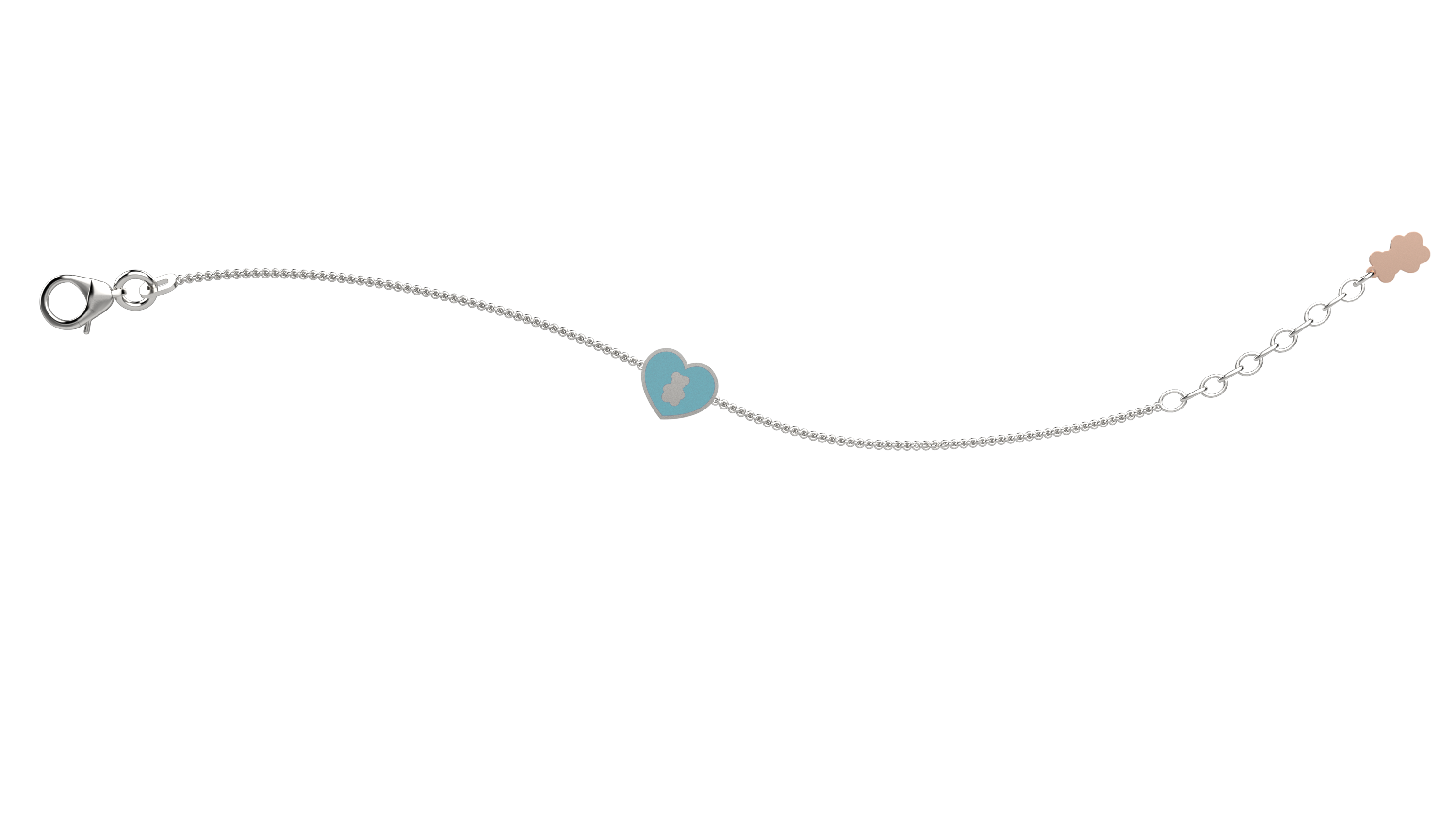 nan-n-bijou-bracciale-argento-con-cuore-turchese-neonato image 2