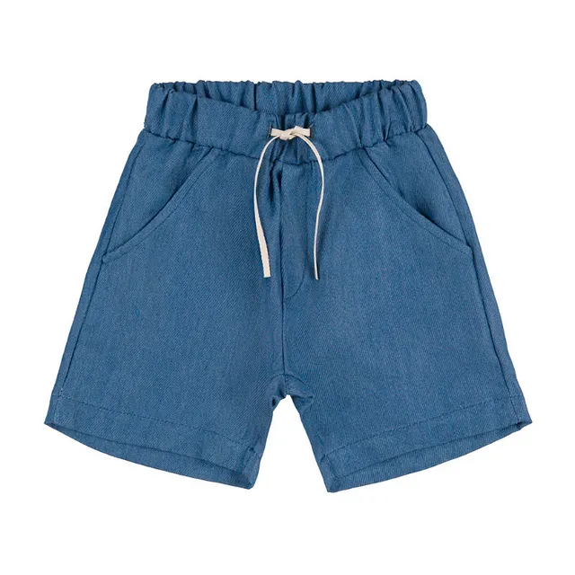 nanan-shorts-in-denim-blu-con-coulisse image 1