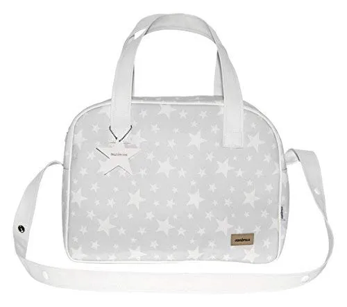 cambrass-prome-toile-borsa-maternit-grigio-18x44x33-cm image 1