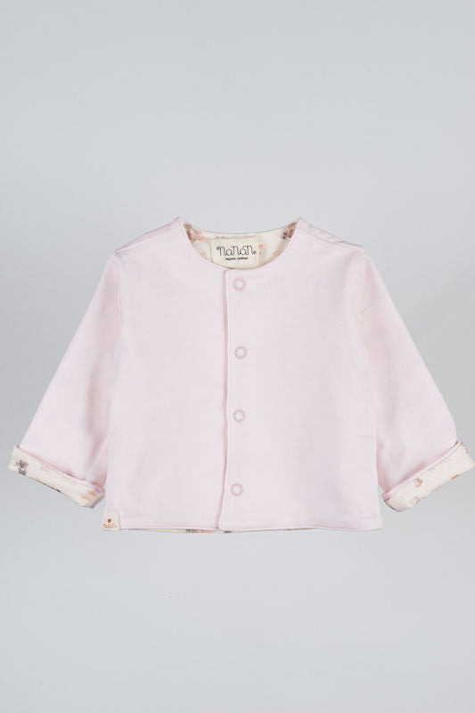 nanan-cardigan-jersey-reversibile-rosa-con-animaletti image 6