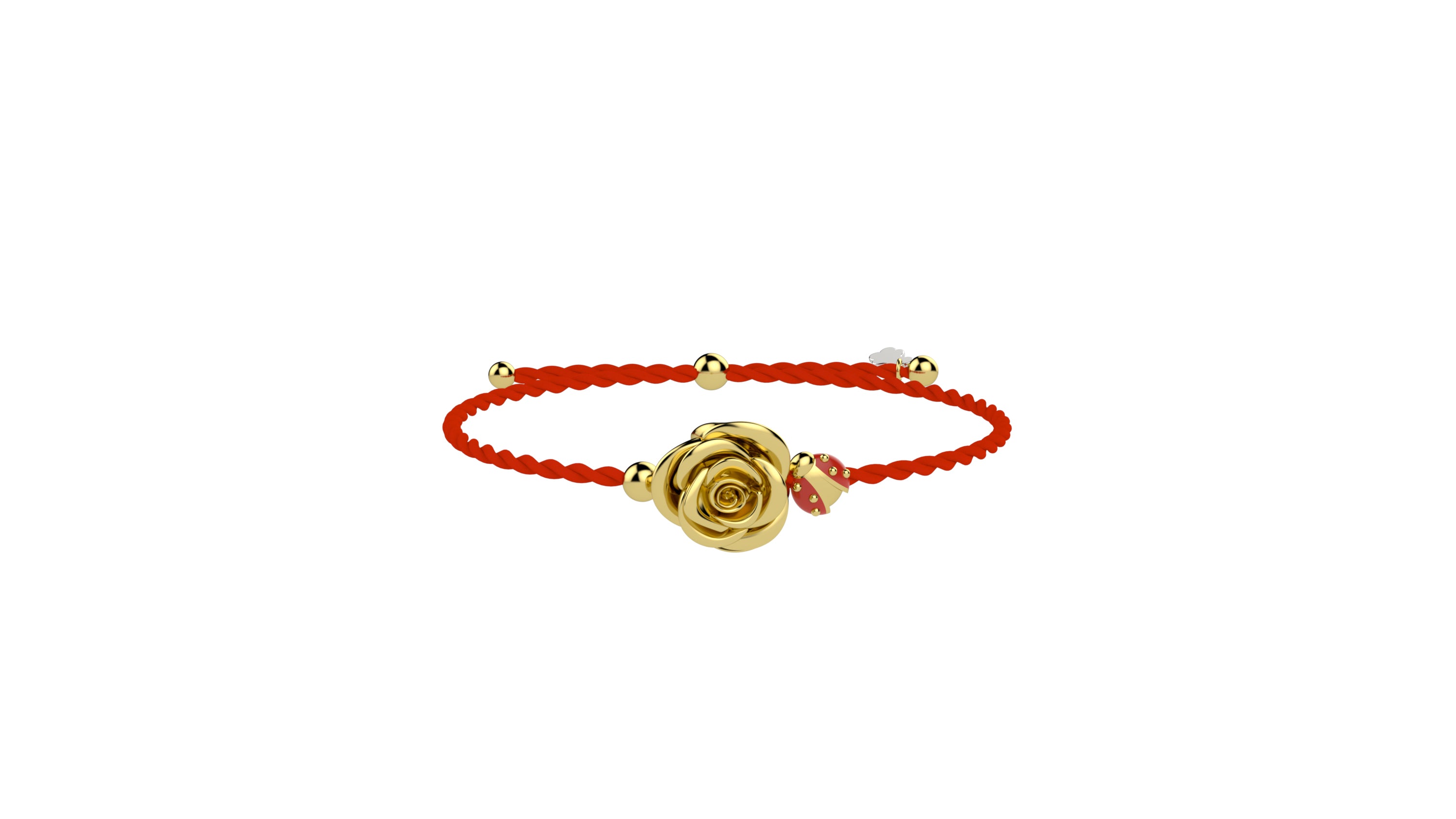 nanan-bracciale-cordini-portafortuna-rosso-argento-925 image 1