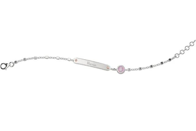 nanan-bijou-bracciale-targhetta-bimbo-in-argento-925-con-orsetto image 1