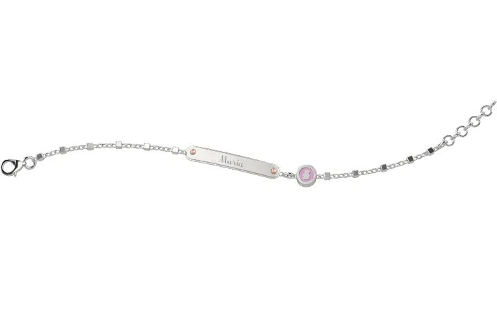 nanan-bijou-bracciale-targhetta-bimbo-in-argento-925-con-orsetto image 1