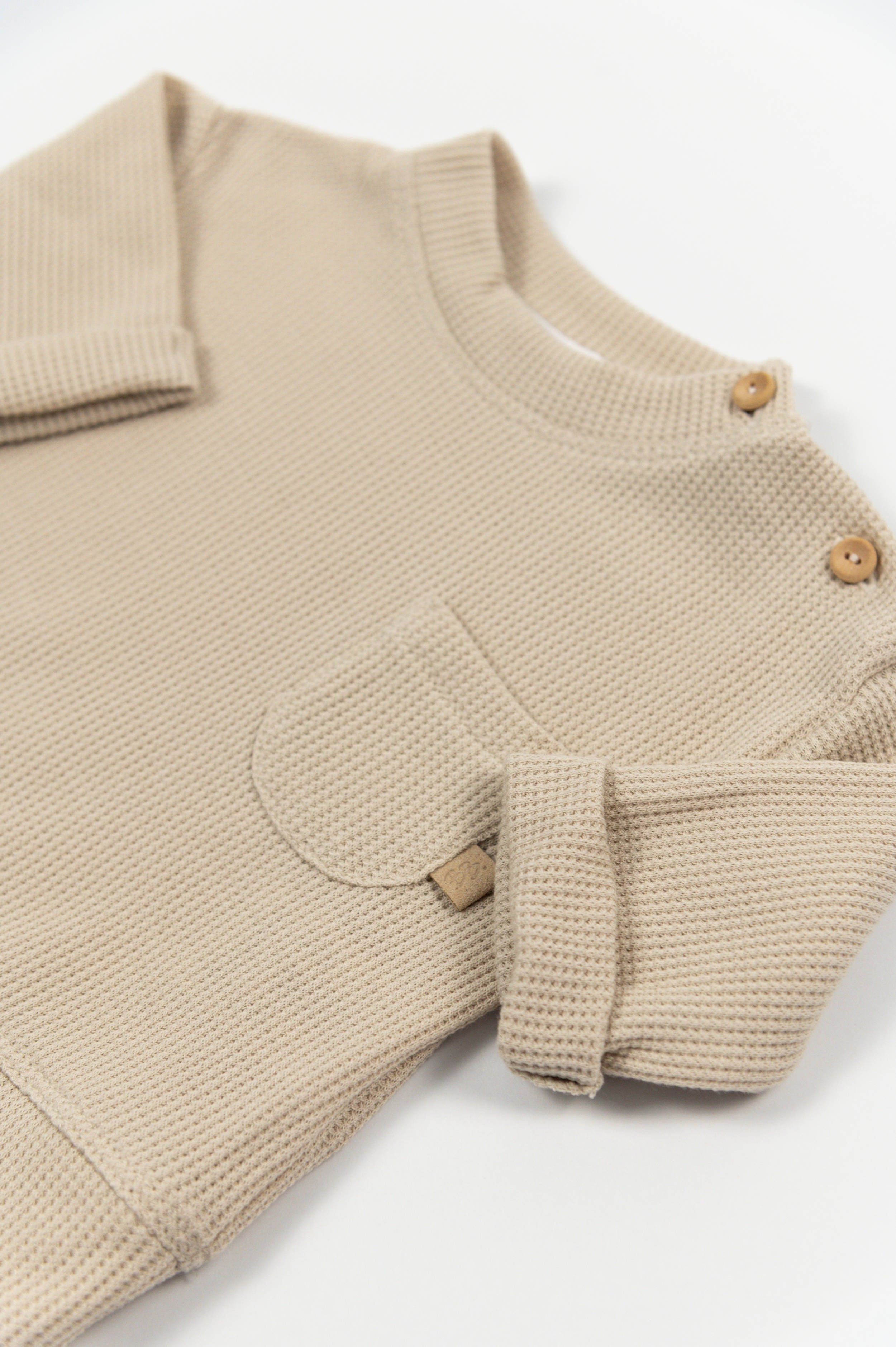 bamboom-maglia-bimbo-almond-cream-273-jersey-waffle image 2