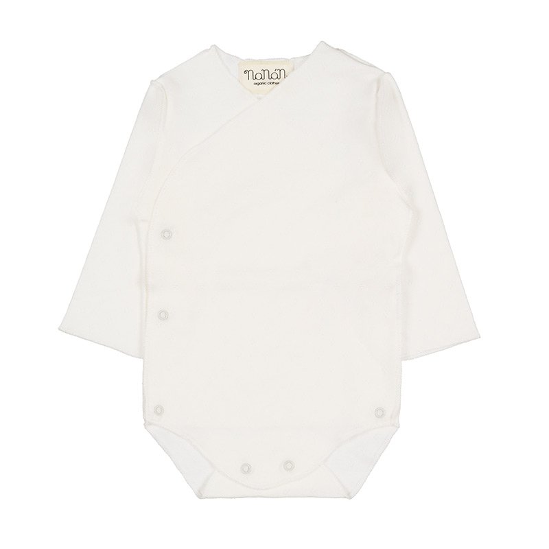 nanan-body-mezza-manica-panna-in-cotone-organico image 1
