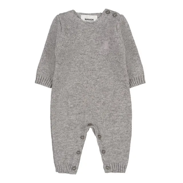 nanan-tutina-in-cashmere-grigia-con-orsetto-e-bottoni image 1