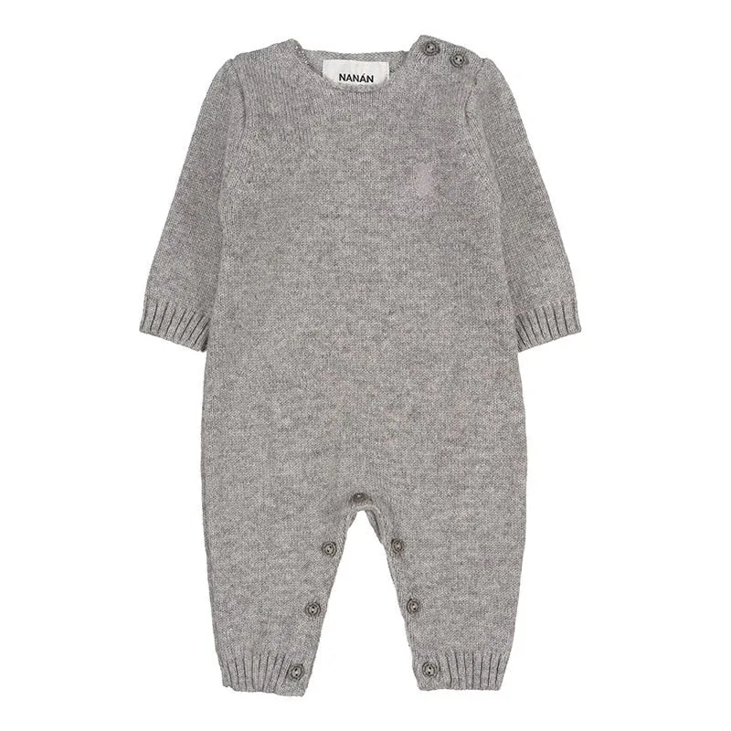 nanan-tutina-in-cashmere-grigia-con-orsetto-e-bottoni image 1