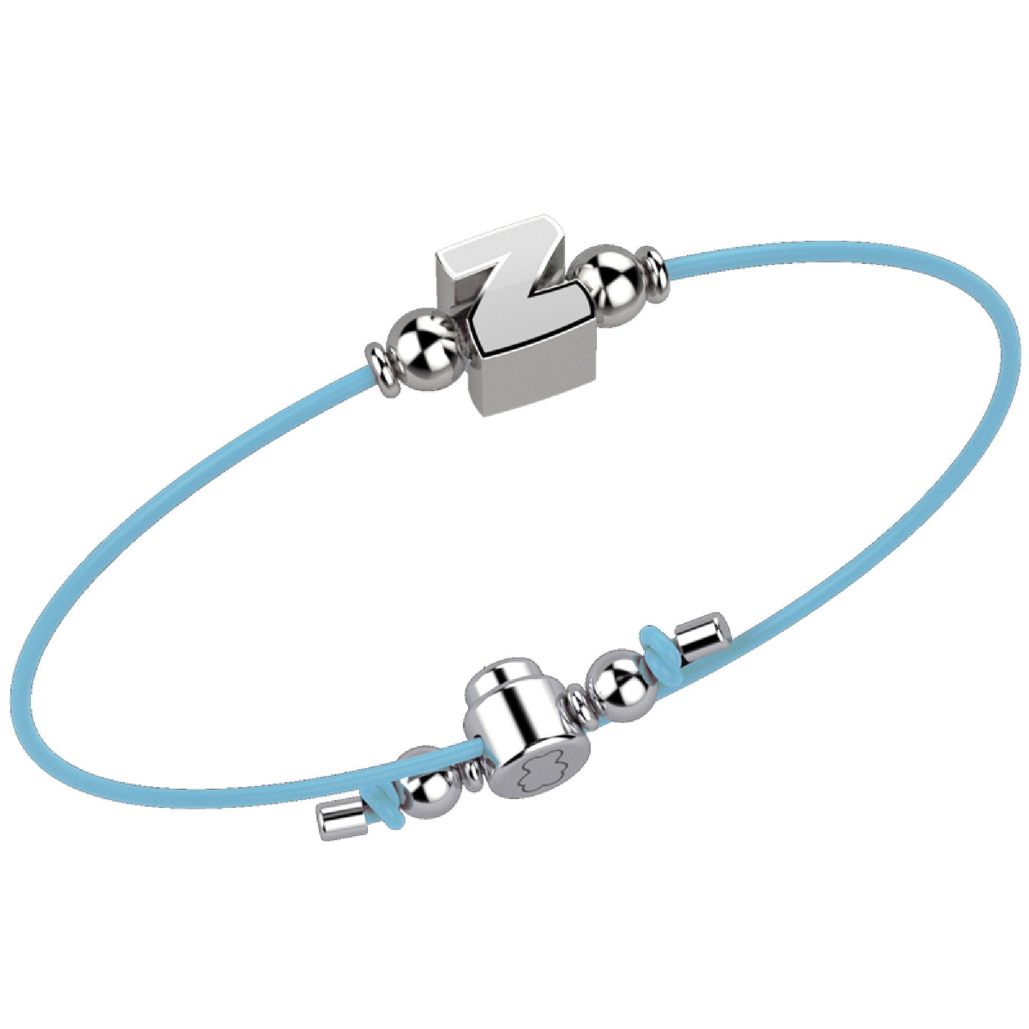 nanan-bijou-bracciale-azzurro-lettera-z-in-argento-925 image 1