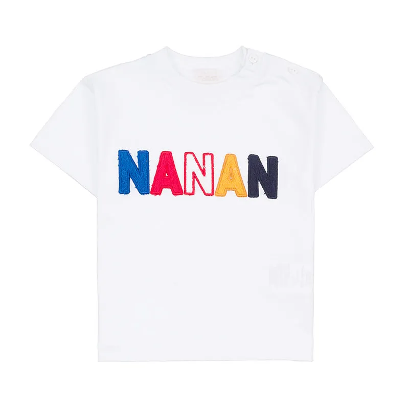 nanan-t-shirt-bianca-bimbo-con-ricamo-nan-n image 1