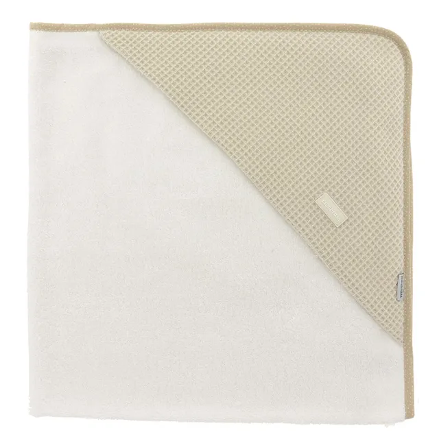 cambrass-accappatoio-mantellina-neonato-100x100-cm-beige-cielo image 1