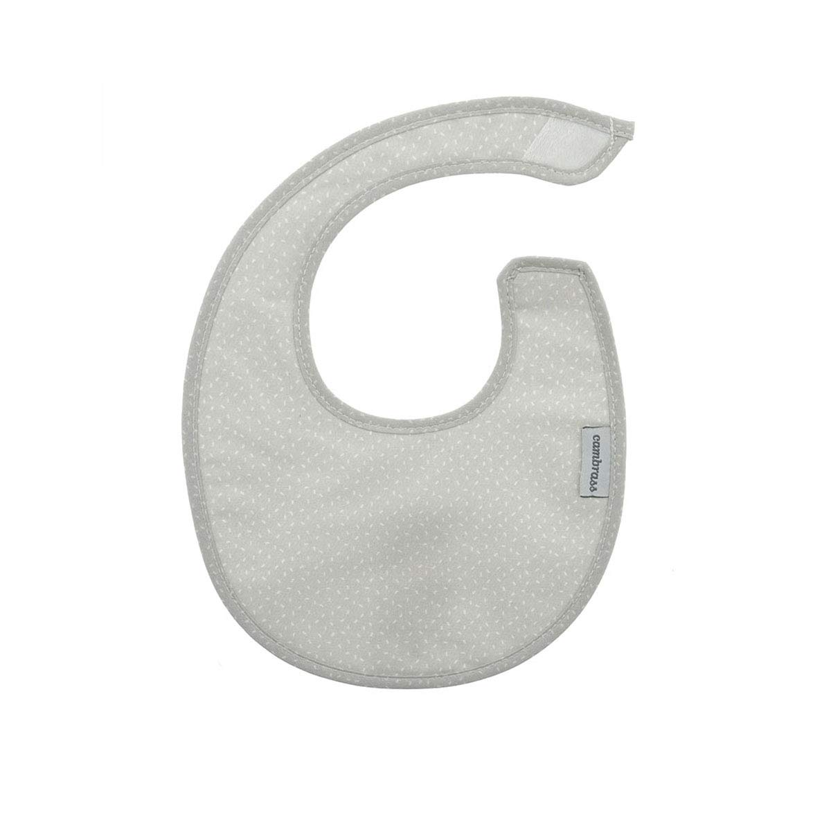 cambrass-bavaglino-tondo-velcro-grigio-cielo-16x19-cm image 1