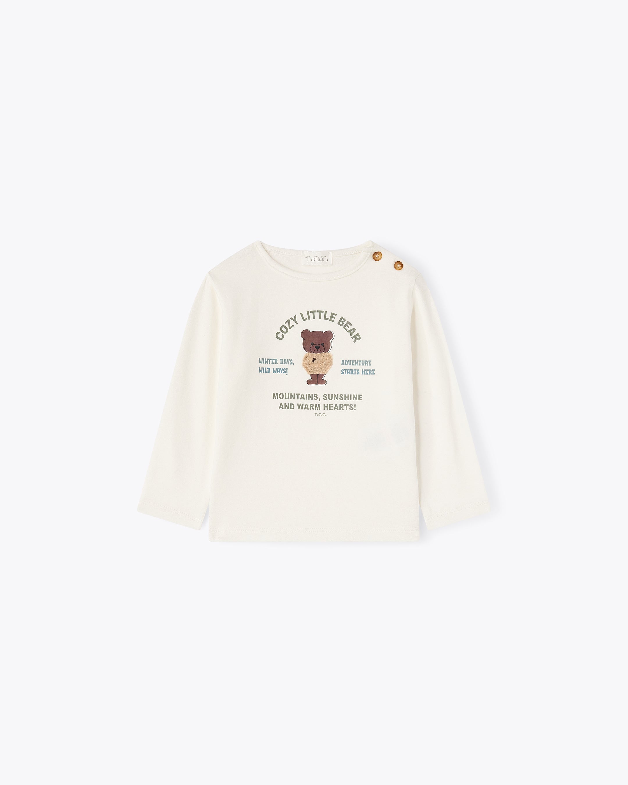 nanan-t-shirt-avorio-manica-lunga-jersey-con-tato-bimbo image 1