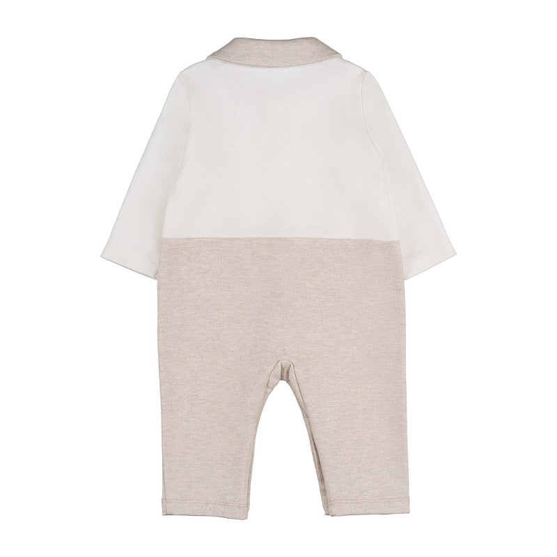 nanan-tutina-beige-con-bretelle-e-papillon-jersey image 2