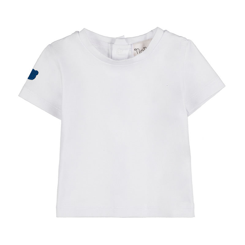 nanan-salopette-bianca-neonato-in-cotone-organico-con-t-shirt image 5