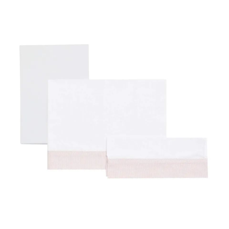 cambrass-set-lenzuola-lettino-3-pz-120x180-cm-rosa-star image 1