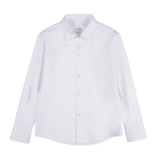 nanan-camicia-bianca-maniche-lunghe-made-in-italy image 1