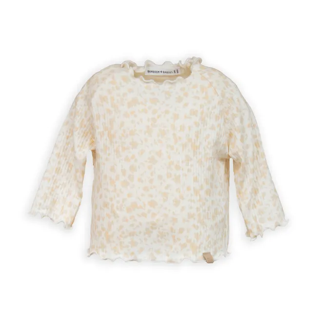 bamboom-t-shirt-bimba-maniche-lunghe-costine-print-petals-422 image 1