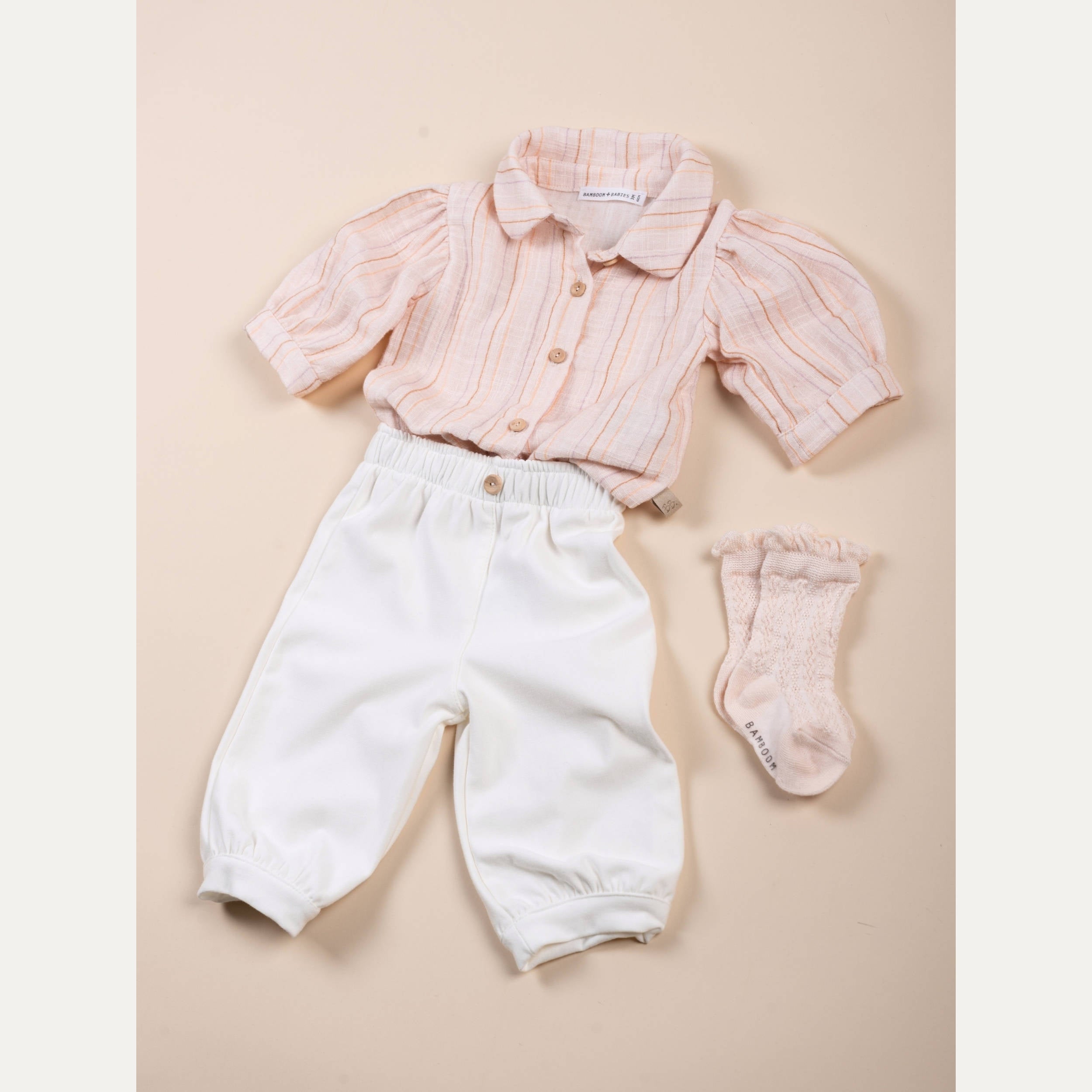 bamboom-camicia-bimba-maniche-lunghe-stripe-pink-277 image 2