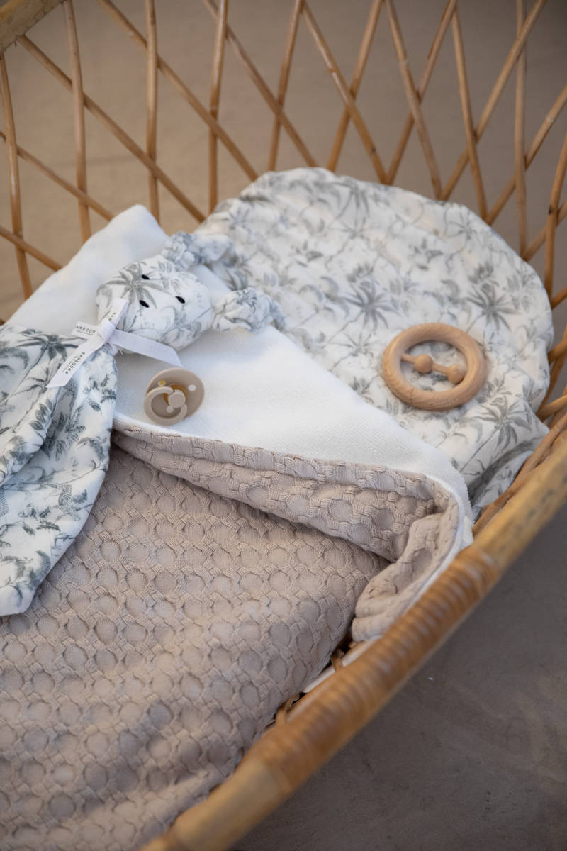 bamboom-coperta-culla-100x75-honey-spugna-peluche-sand-10 image 2