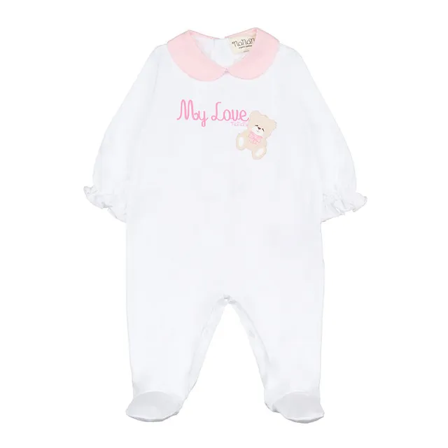 nanan-my-love-tutina-neonato-con-colletto-e-orsetto image 1