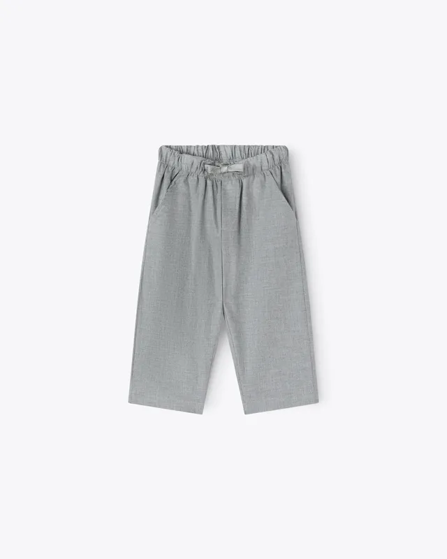 nanan-pantalone-grigio-in-caldo-twill-con-coulisse image 1