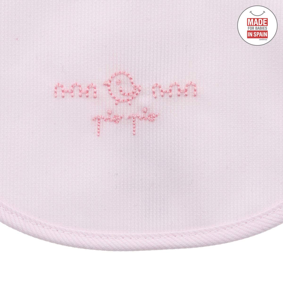 cambrass-bavetta-rotonda-velcro-pio-pio-pink-16x19-cm image 3