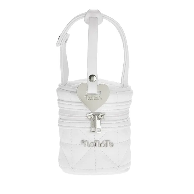 nanan-portaciuccio-bianco-trapuntato-pastello-ecopelle image 1