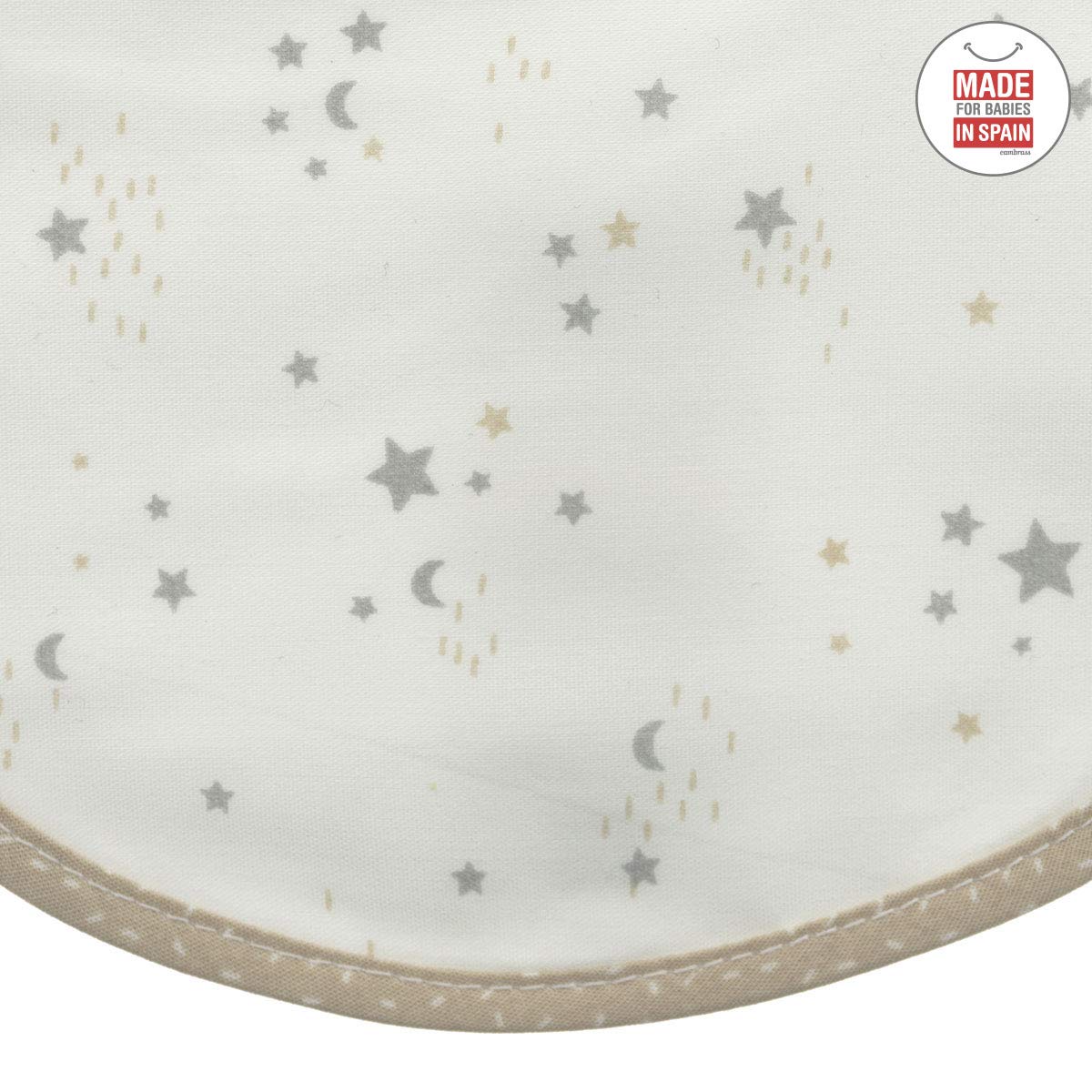 cambrass-bavaglino-tondo-velcro-sky-beige-star-16x19-cm image 3