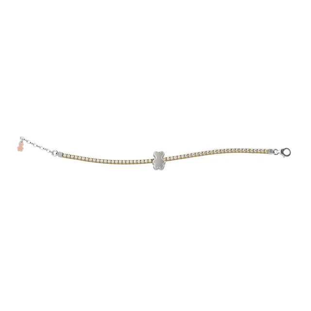 nanan-bijou-bracciale-tennis-mamma-argento-oro-orsetto-tato image 1