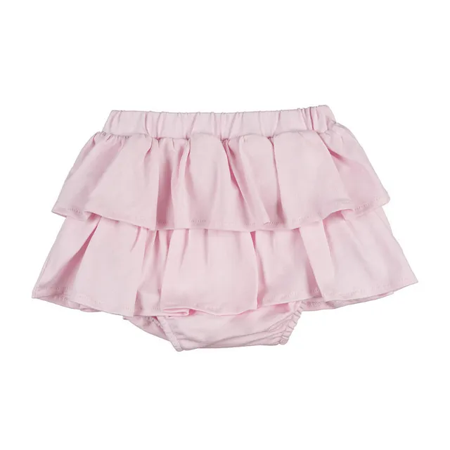 nanan-gonna-culotte-rosa-con-balze-per-bambina image 1
