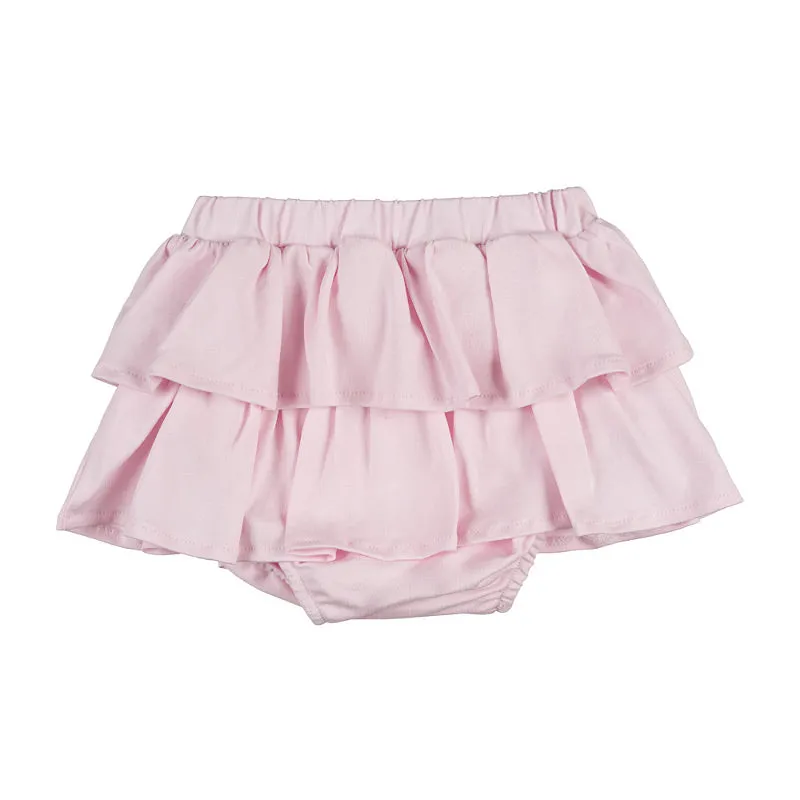 nanan-gonna-culotte-rosa-con-balze-per-bambina image 1