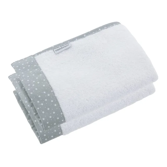 cambrass-set-2-asciugamani-neonato-forest-grigio-25x35-cm-in-tencel image 1