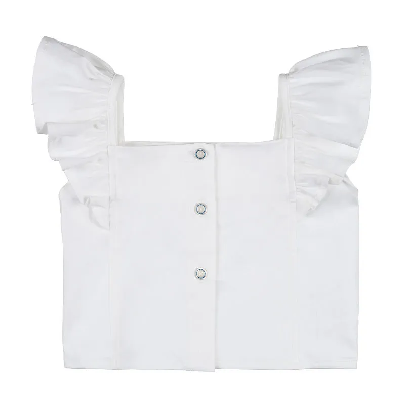 nanan-top-aperto-davanti-bianco-con-bottoncini-neonato image 1