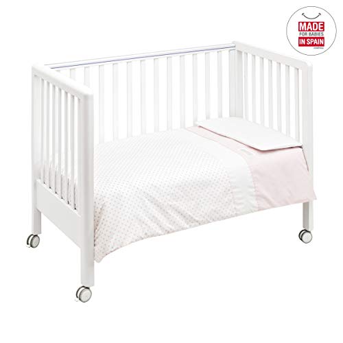 cambrass-35026-set-copripiumino-100x140-cm-federa-cuscino-star-rosa image 5