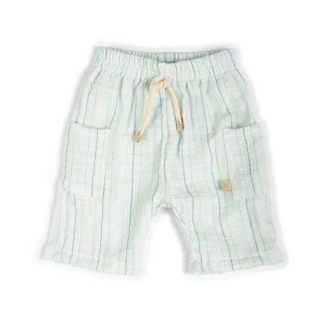 bamboom-shorts-lino-look-stripe-acqua-271-shorts-bimbo image 1