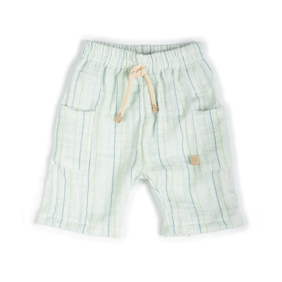 bamboom-shorts-lino-look-stripe-acqua-271-shorts-bimbo image 1