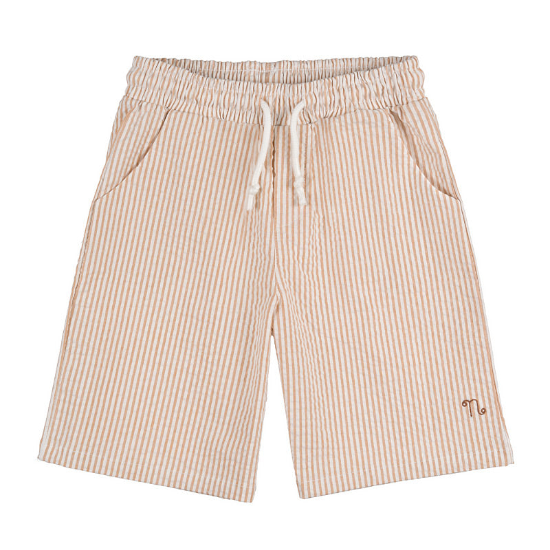nanan-bermuda-beige-a-righe-con-coulisse-pantaloni-estivi-bimbo image 2