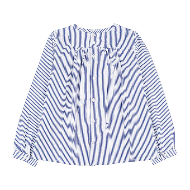 nanan-blusa-a-righe-blu-con-punto-smock image 2