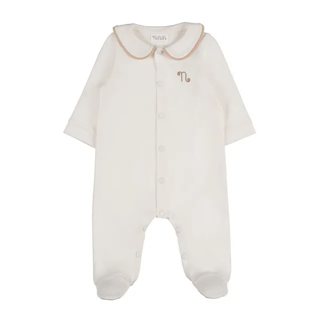 nanan-tutina-aperta-davanti-off-white-piquet-con-piping-beige image 1