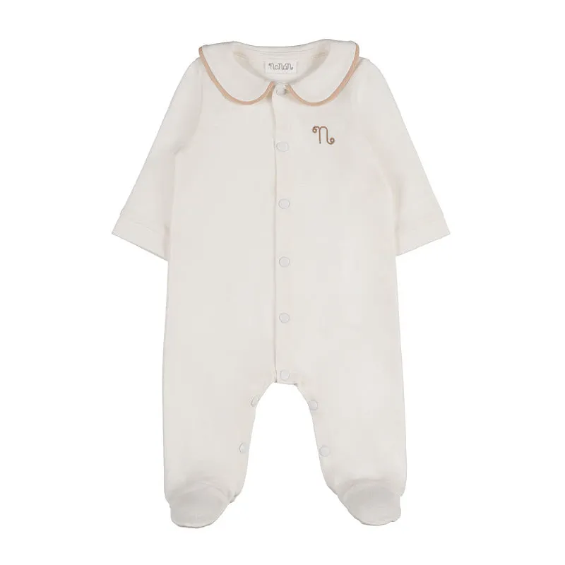 nanan-tutina-aperta-davanti-off-white-piquet-con-piping-beige image 1