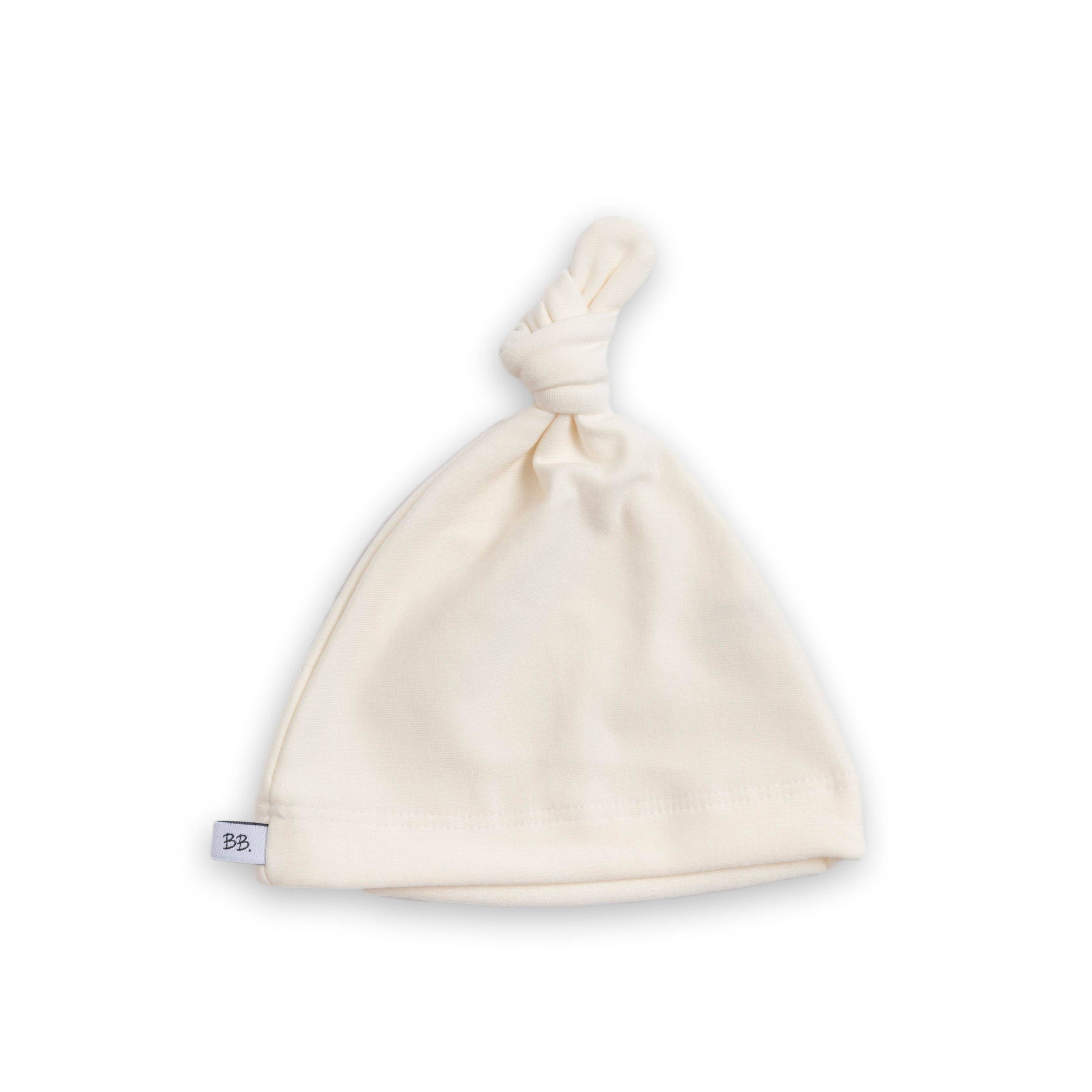 bamboom-cappellino-neonato-con-nodo-pure-panna-02 image 1