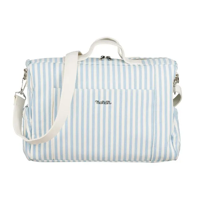 nanan-borsa-passeggio-canvas-azzurra image 1