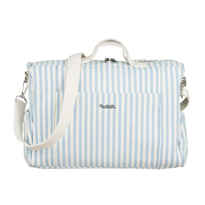nanan-borsa-passeggio-canvas-azzurra image 1